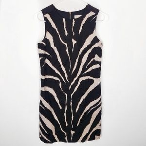 Ann Taylor LOFT Sleeveless Shift Dress Zebra Print